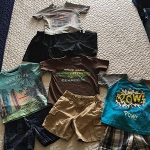 9 pc 2T lot of 4 tees and 5 shorts all in GUC